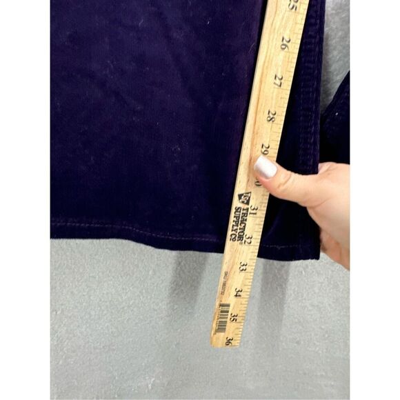 NWT Rock & Roll Denim® Ladies High Rise Purple Corduroy Flare Pants Size 26 - Picture 8 of 9